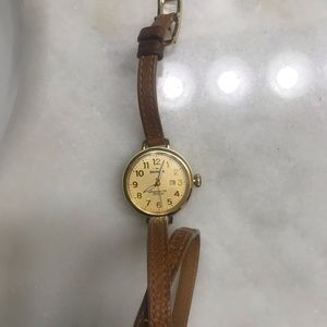 Shinola 34mm Birdy double wrap watch